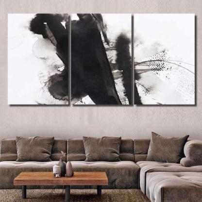 Black White Abstract Brush Painting-xinru shop