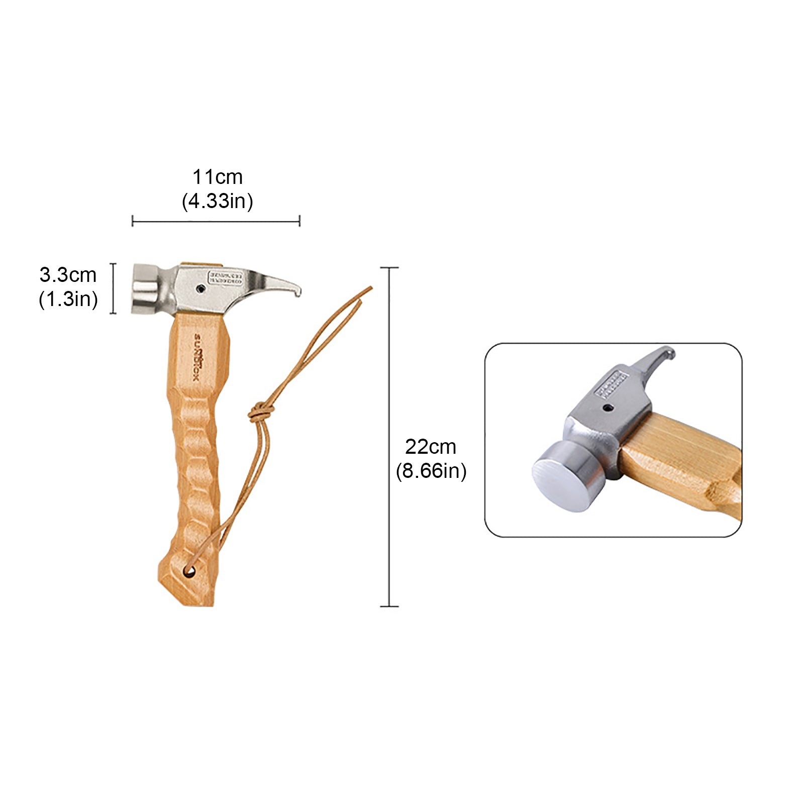 Camping Hammer Tent Mallet Stake Peg Puller Hammer with Holding Strap-xinru