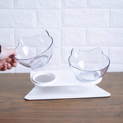Anti-Vomiting Reduces Neck Pain Removable Heightened Tilting Cat Bowl-xinru