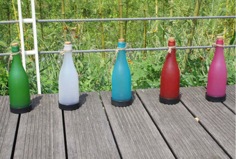Solar Wine Bottle Light Outdoor Decoration Plastic LED Hanging Light-xinru