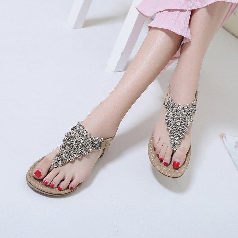 Women Summer Beach Peacock Flip Flop Female Sandals-xinru