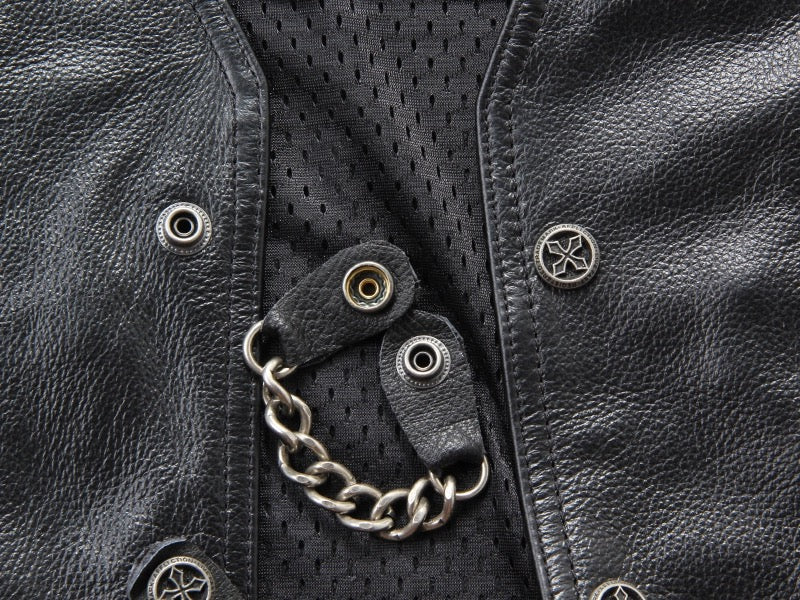 Motorcycle Chain Leather Vest-xinru shop