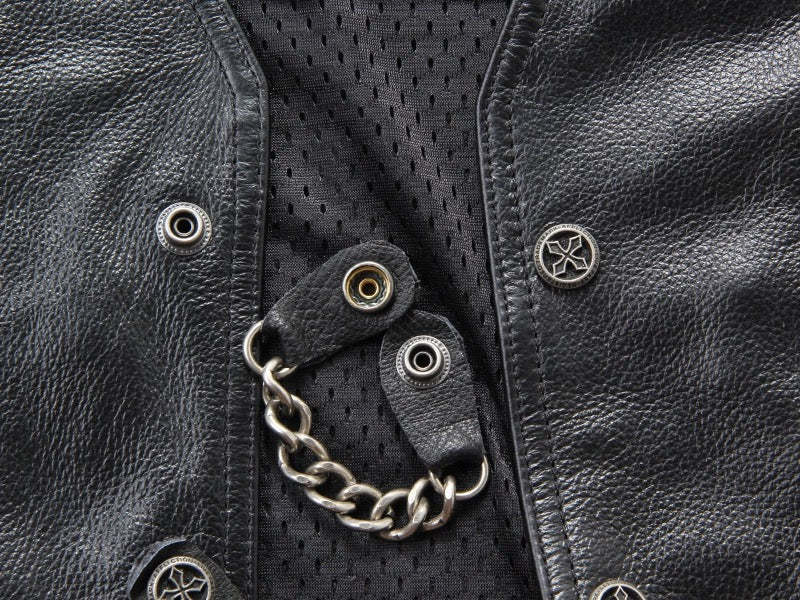 Motorcycle Chain Leather Vest-xinru shop