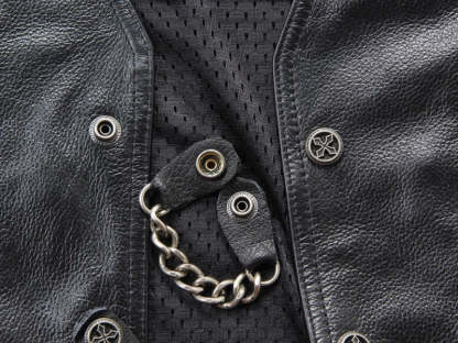 Motorcycle Chain Leather Vest-xinru shop