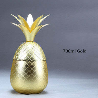 Pineapple Shaped Stainless Steel Cocktail Bar Glass-xinru