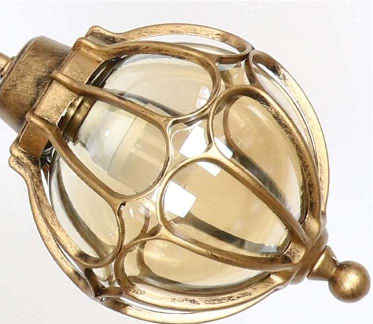 European Retro Spherical 1-Light Outdoor Waterproof Pendant Light-xinru