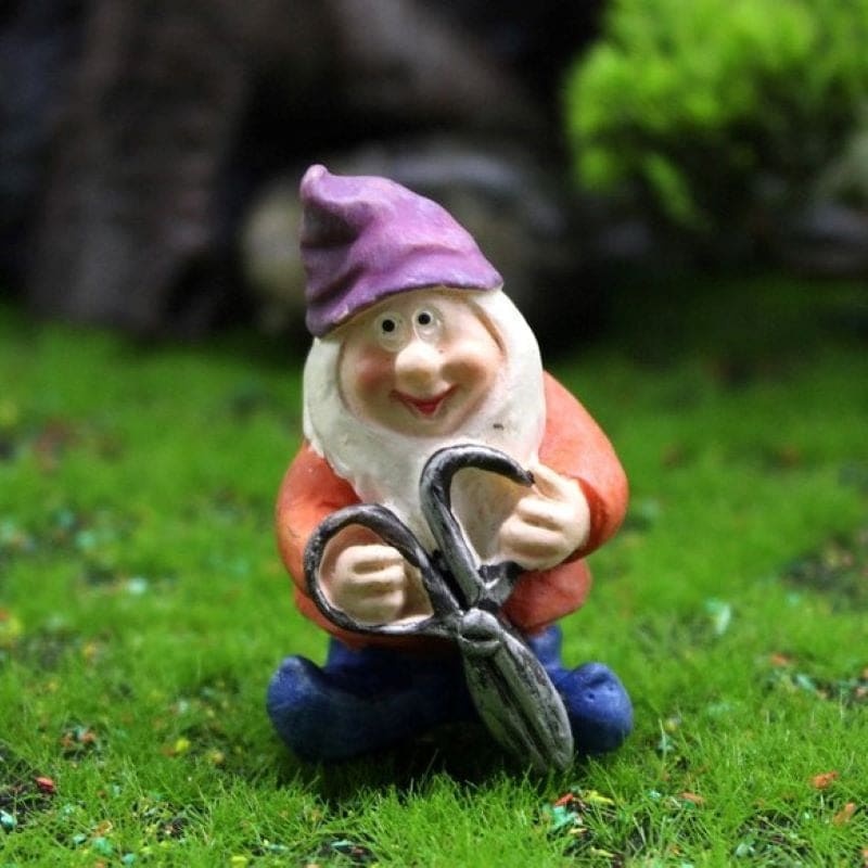 Garden Gnomes Statues Mini Gnomes Garden Set Fairy Ornament-xinru