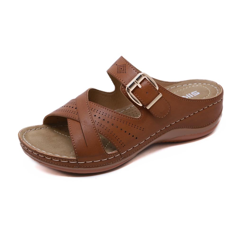 Summer Women Slippers Rome Retro Casual Shoes-xinru