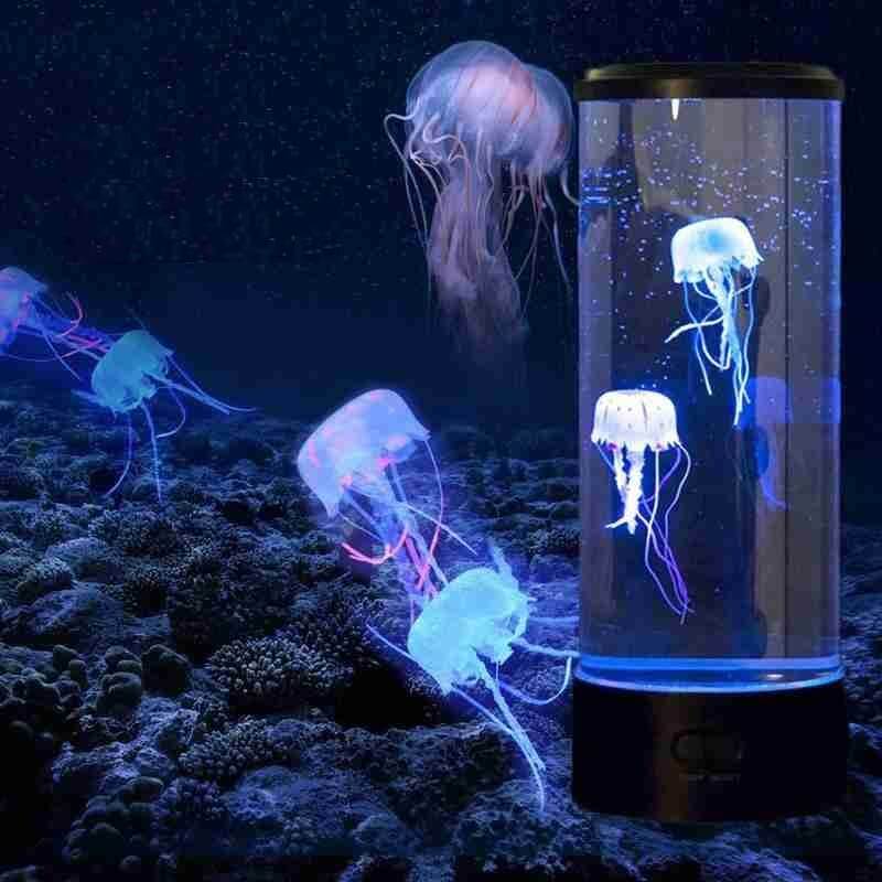 Mini Desktop Aquarium Tower Electric Color LED Jellyfish Light-xinru
