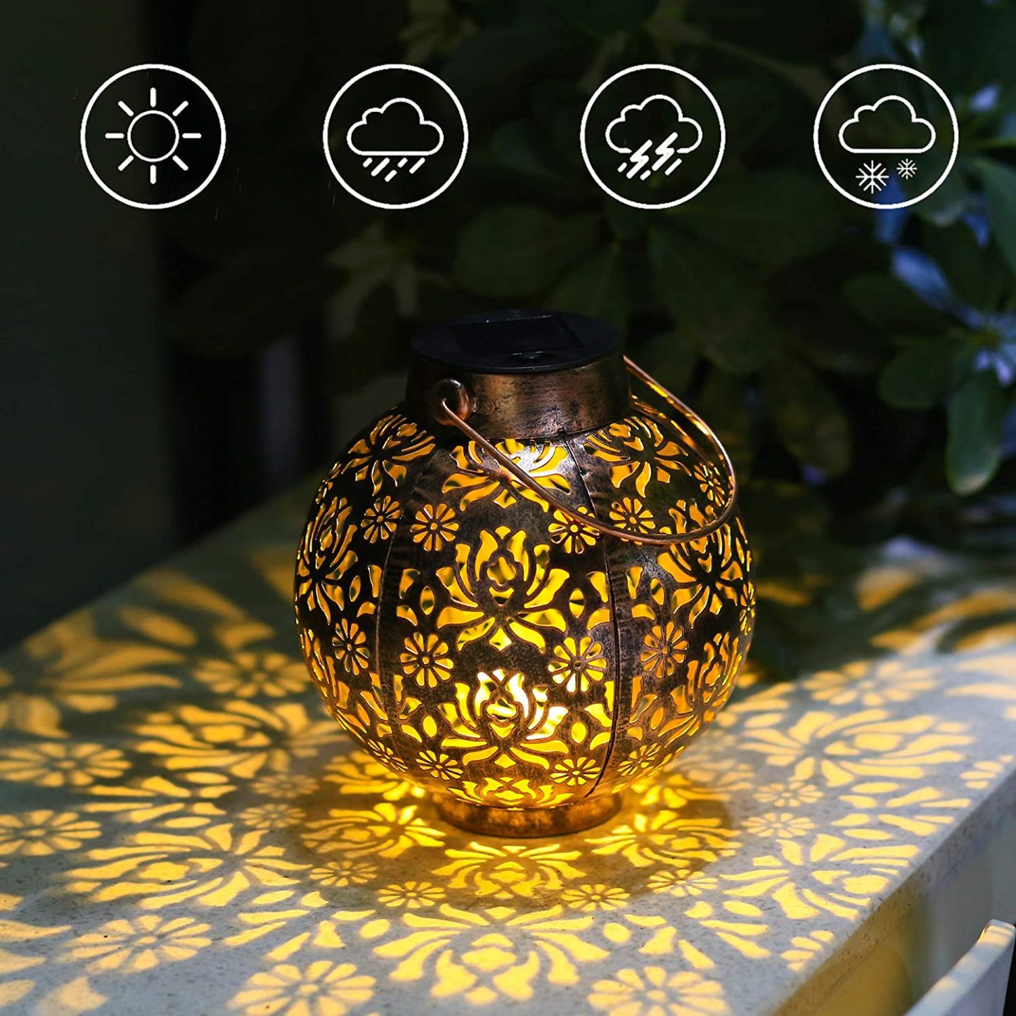 Hollowed-Out Solar Hanging Lantern-xinru shop