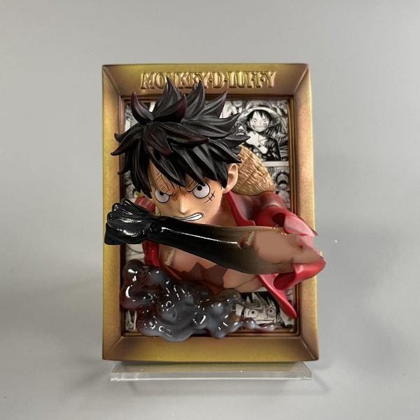 One Piece Anime Action Figure Ace Photo Frame Creative PVC Statue Gift-xinru