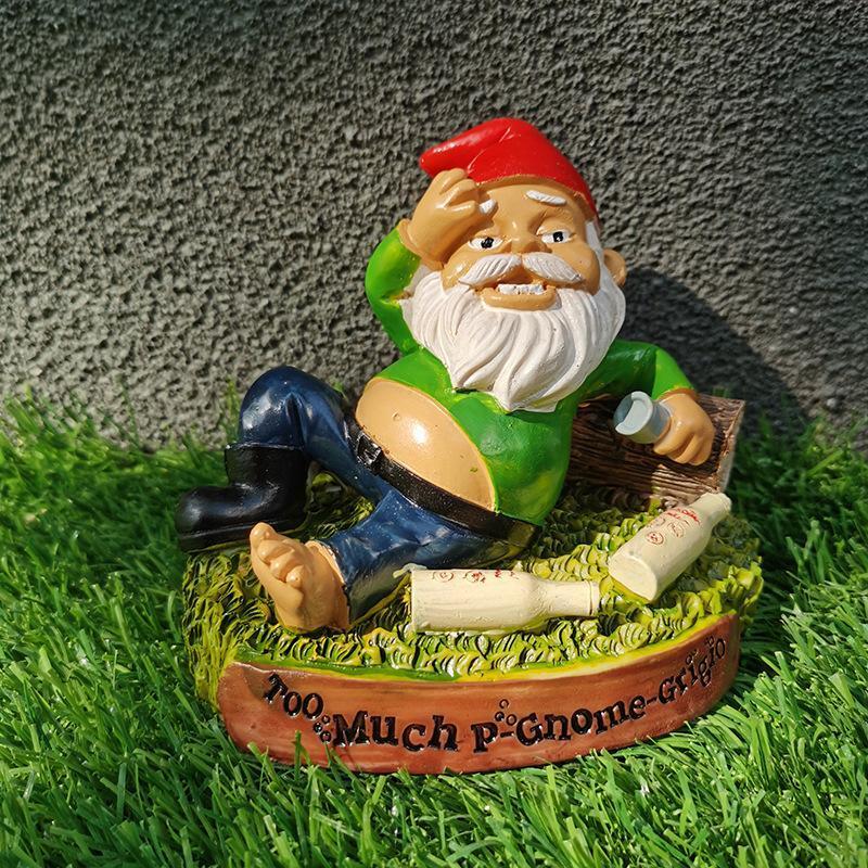 Funny Drunk Garden Dwarf Garden Gnome-xinru