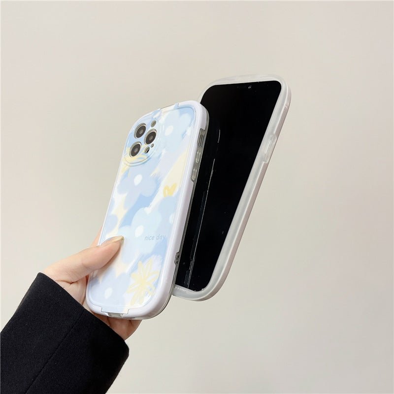 Blue Flower Bracket Case-xinru