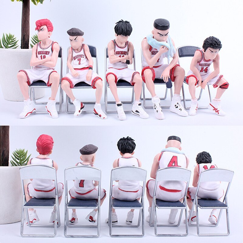 Anime Figure SLAM DUNK Sakuragi Hanamichi PVC Action Figures 5pcs-xinru