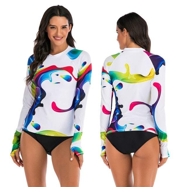 Stylish Lady's Long-sleeve Swimsuit-xinru