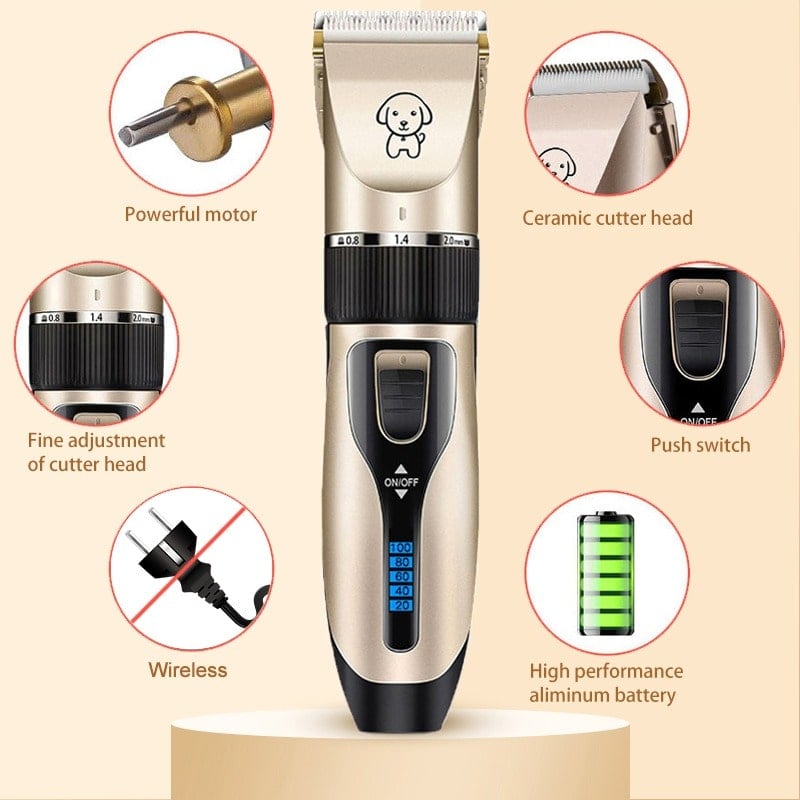Cordless Electric Pet Cat Dog Hair Trimmer Grooming Kit-xinru