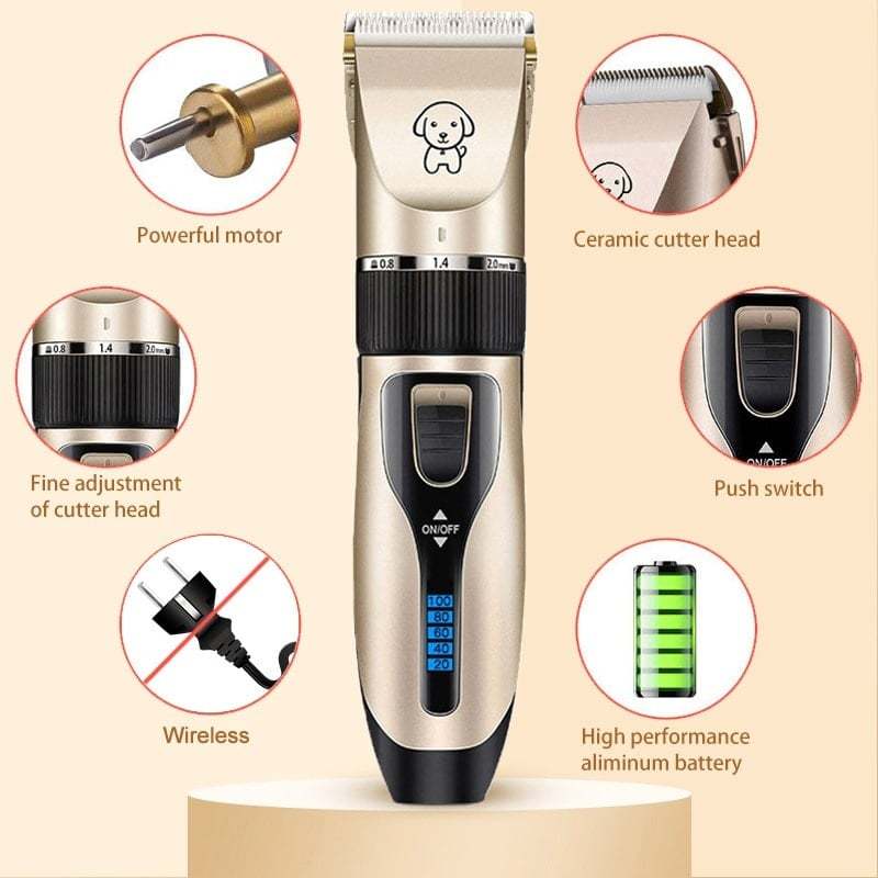 Cordless Electric Pet Cat Dog Hair Trimmer Grooming Kit-xinru