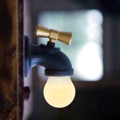 LED Antique Faucet Shape Rechargeable Voice Control Night Light-xinru