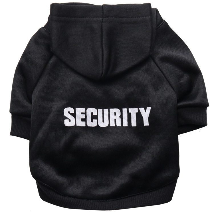 Fleece Cloth Hooded Security Dog Sweater-xinru