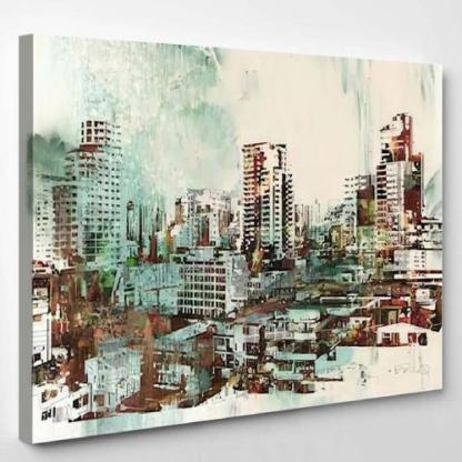 Cityscape Abstract Textures Painting-xinru shop