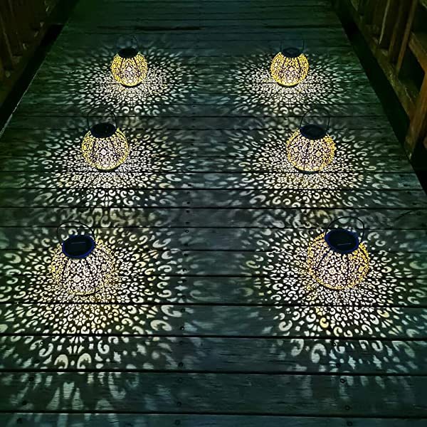 Solar Metal Large Lantern Outdoor Chandelier Decorative Garden-xinru