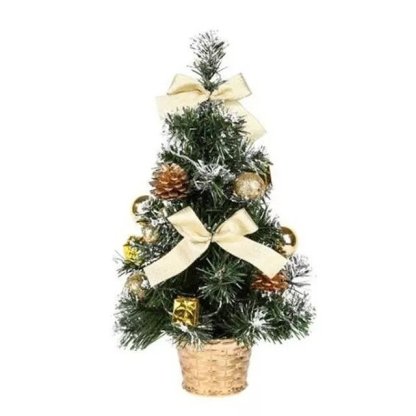 Small Prelit Artificial Tabletop Christmas Tree With Lights-xinru shop