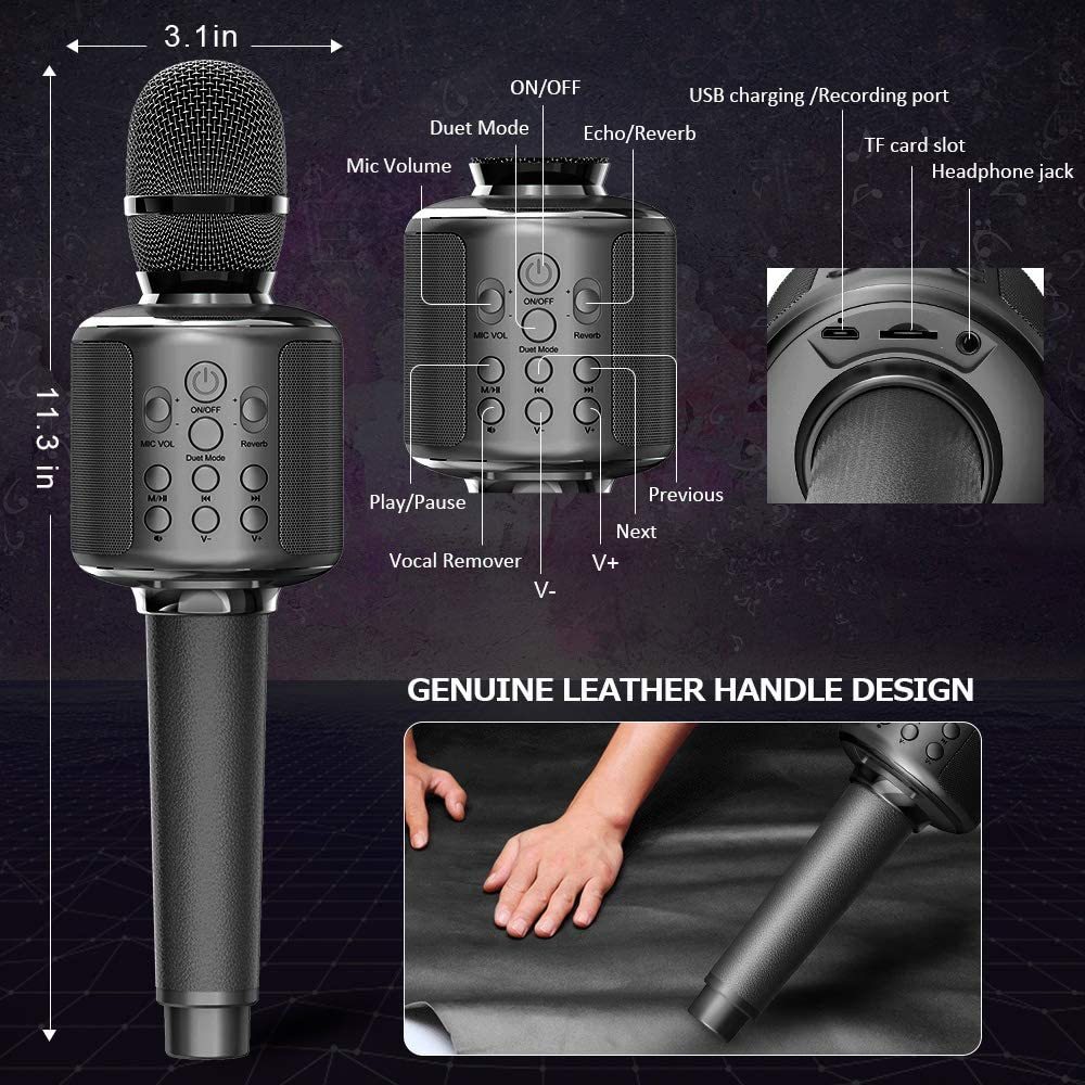 Portable Handheld Wireless Bluetooth Microphone Speaker-xinru