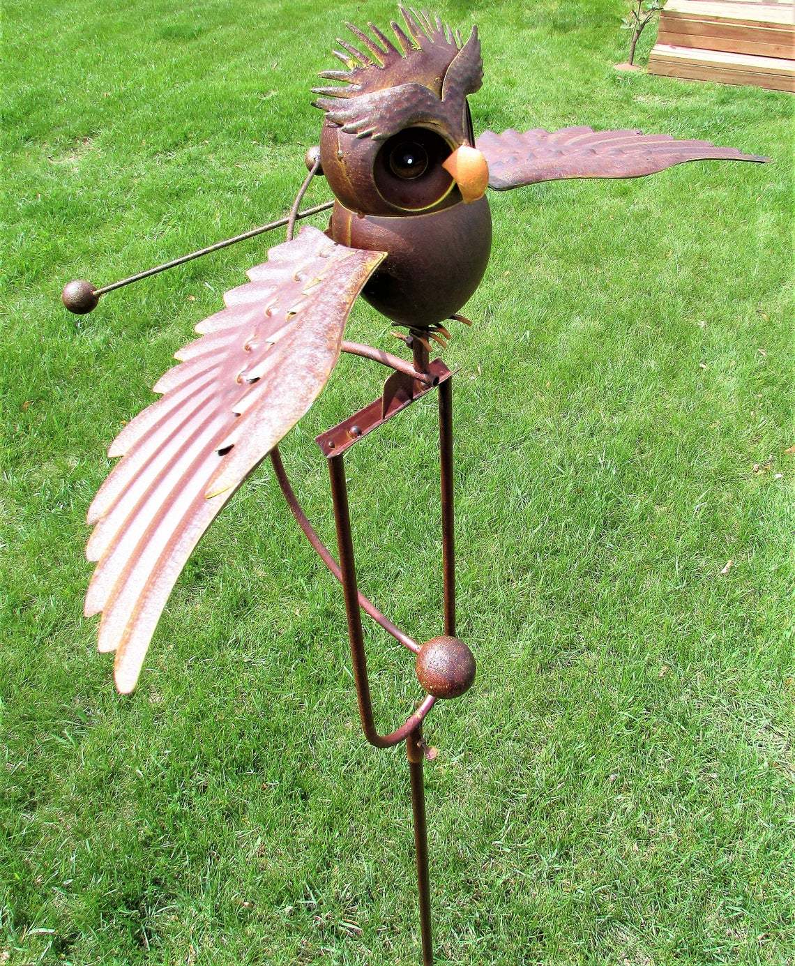 Eagle Garden Sculpture Large Bird Outdoor Statues Metal Yard Patio Lawn Decor-xinru