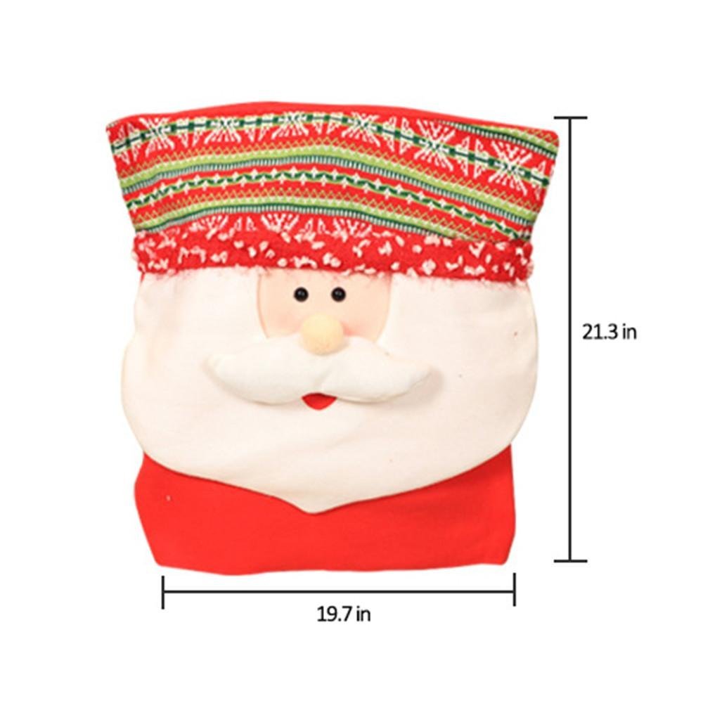 Christmas Chair Covers Santa Snowman Xmas Dinner Chair Back Cover-xinru shop
