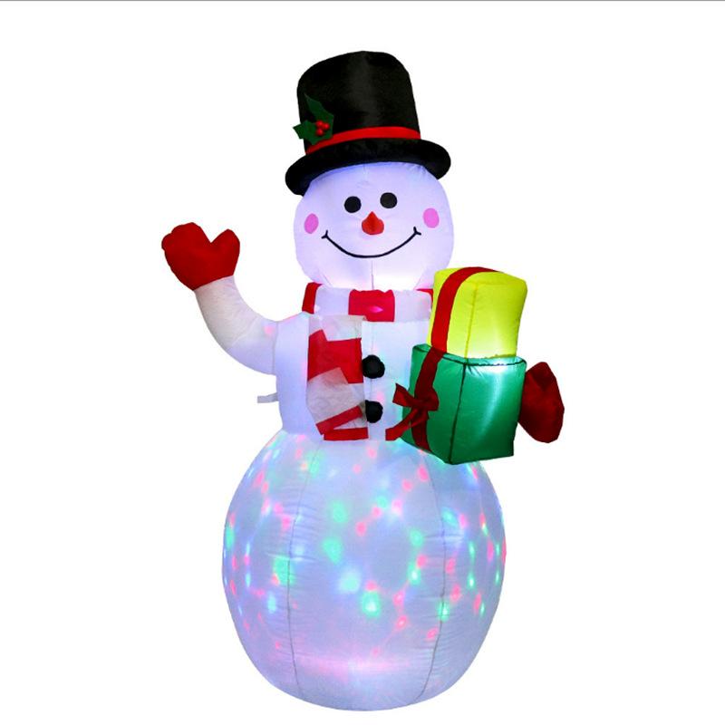 5ft Christmas Blow Up Inflatable Snowman with Rotating LED Lights-xinru shop