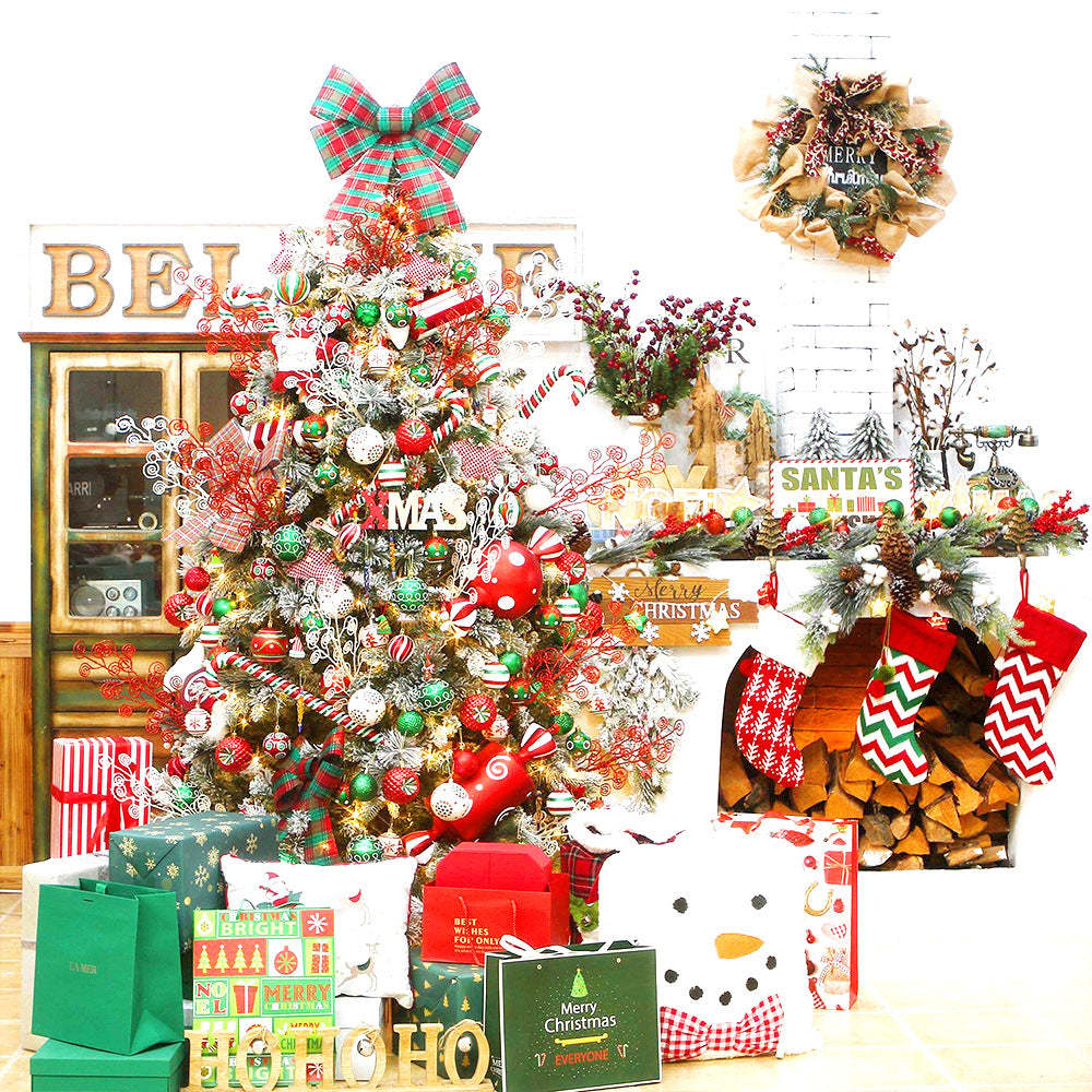 Traditional Painted Christmas Ball Ornaments for Xmas Tree, Set of 30-xinru shop