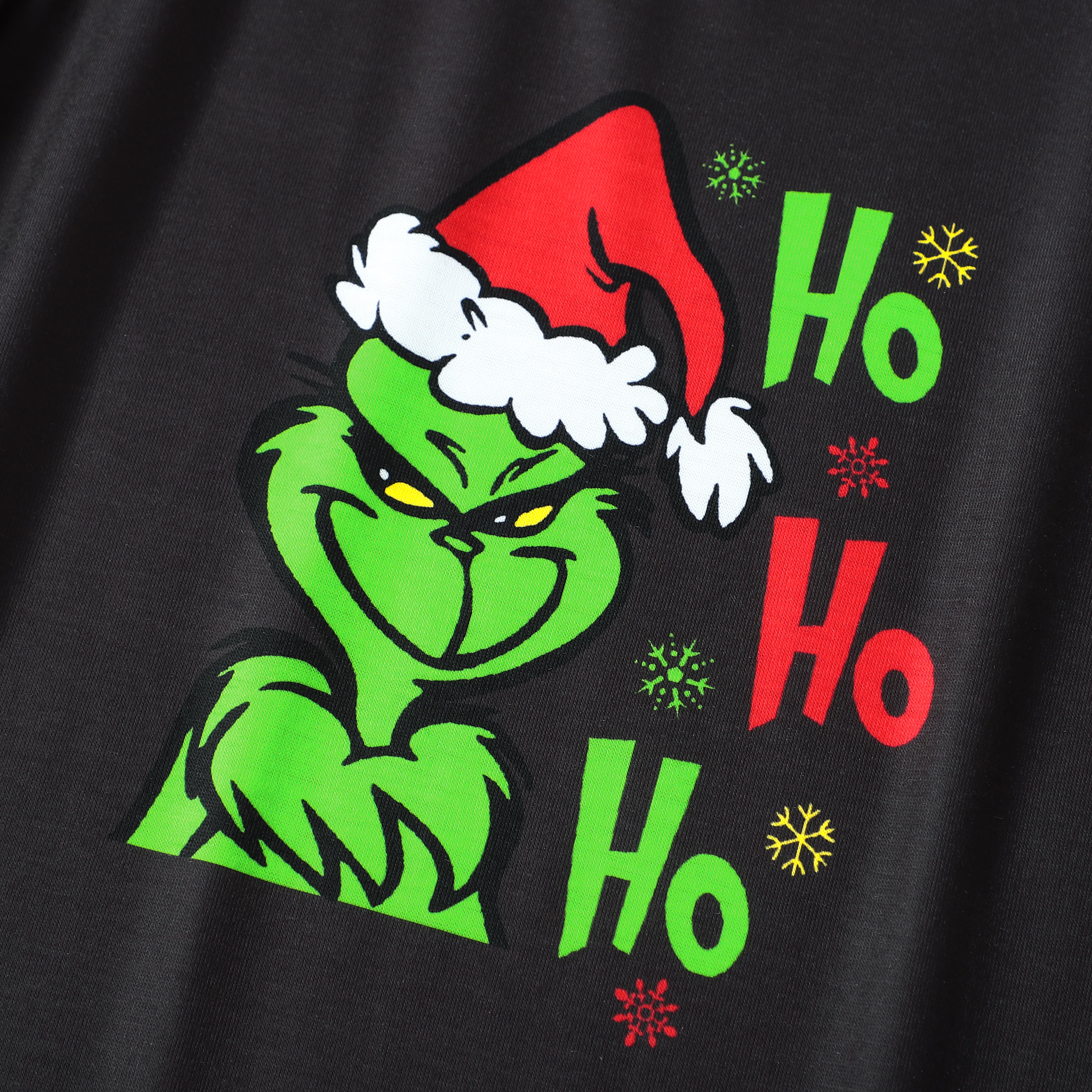 Plus Size Grinch Printed Plaid Design Christmas Family Matching Pajamas-xinru shop