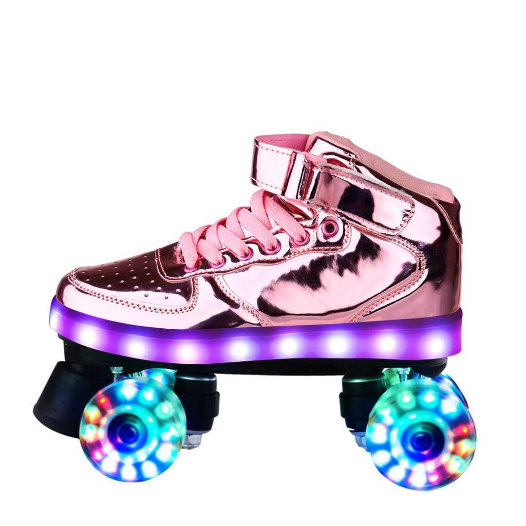 USB Charged LED Shinny Roller Skates-xinru shop