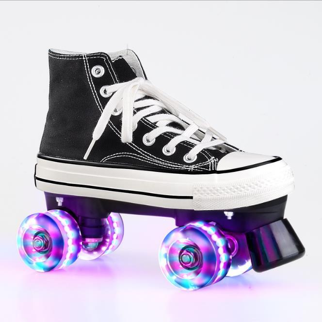 Canvas Flash Roller Skates-xinru shop