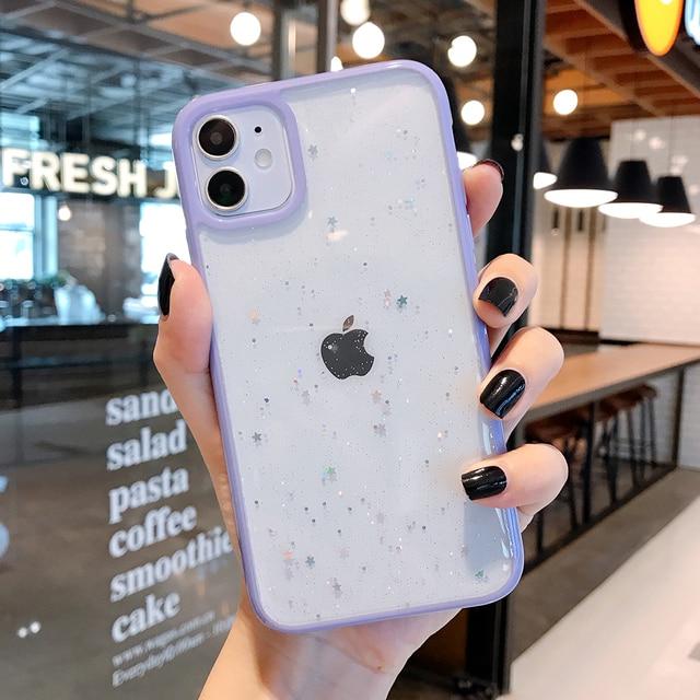 Candy Color Glitter Star Case-xinru