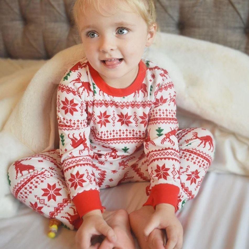 Plus Size Christmas Reindeer and Snowflake Patterned Family Matching Pajamas Sets-xinru shop