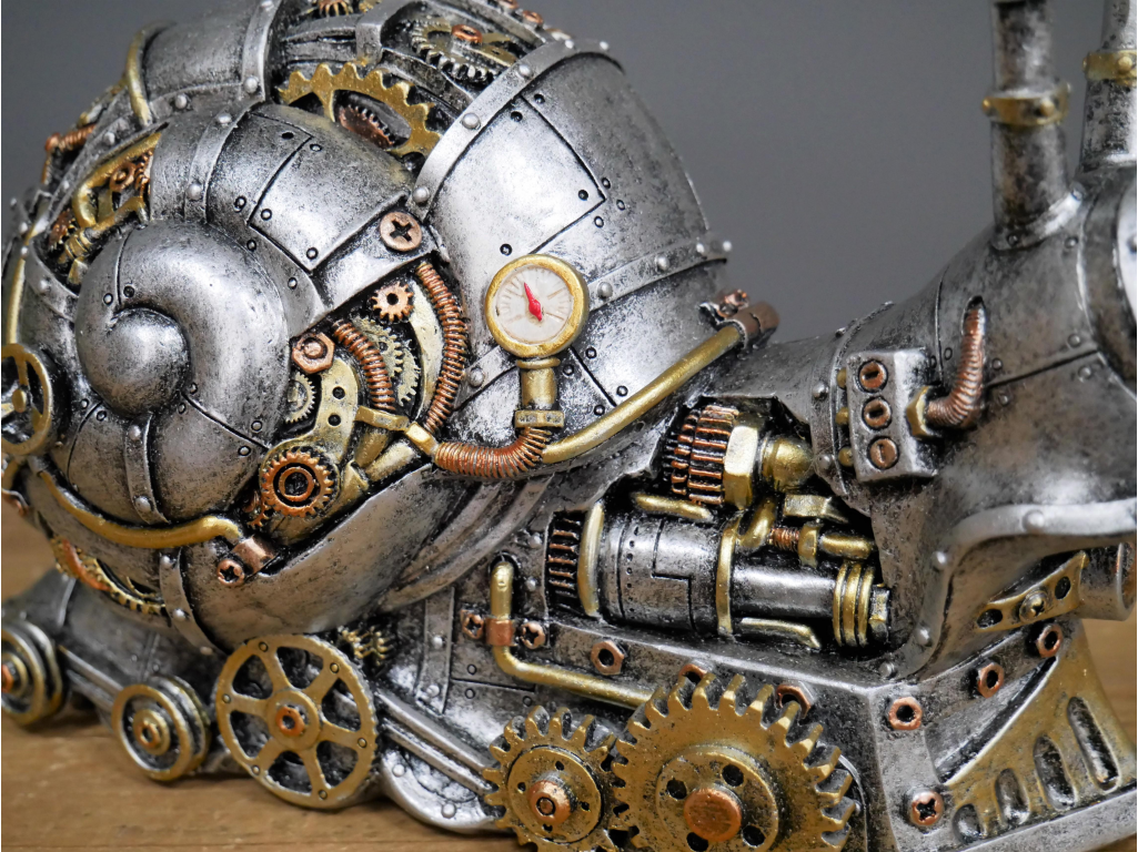 Resin Statue Mechanical Punk Style Animal Shape Snail Table Decoration-xinru