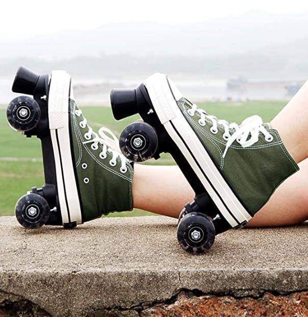 Canvas Flash Roller Skates-xinru shop