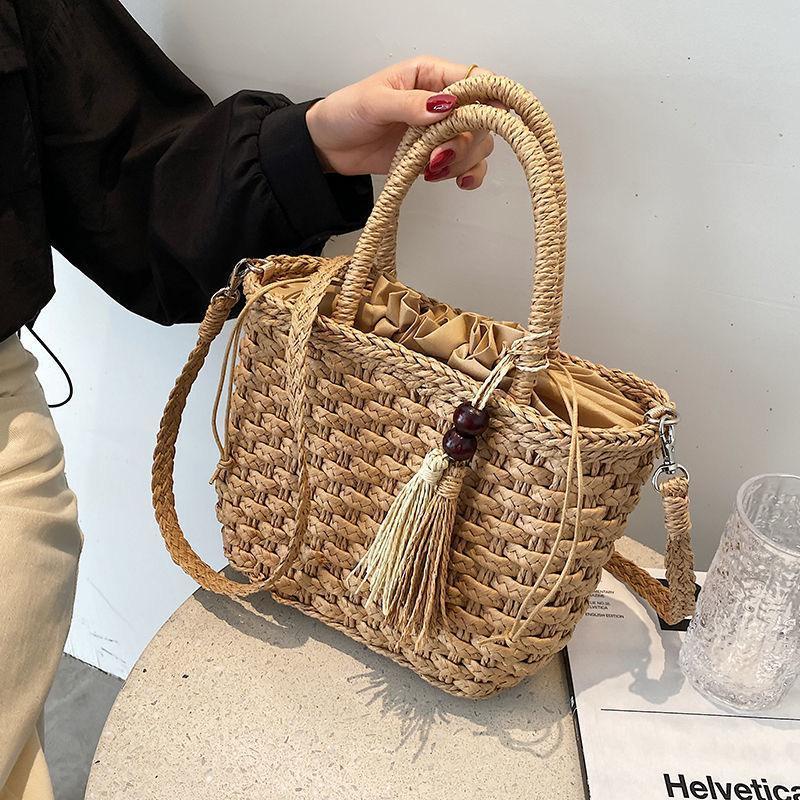 ウーブンバッグトートバッグショルダーバッグ-xinru shop