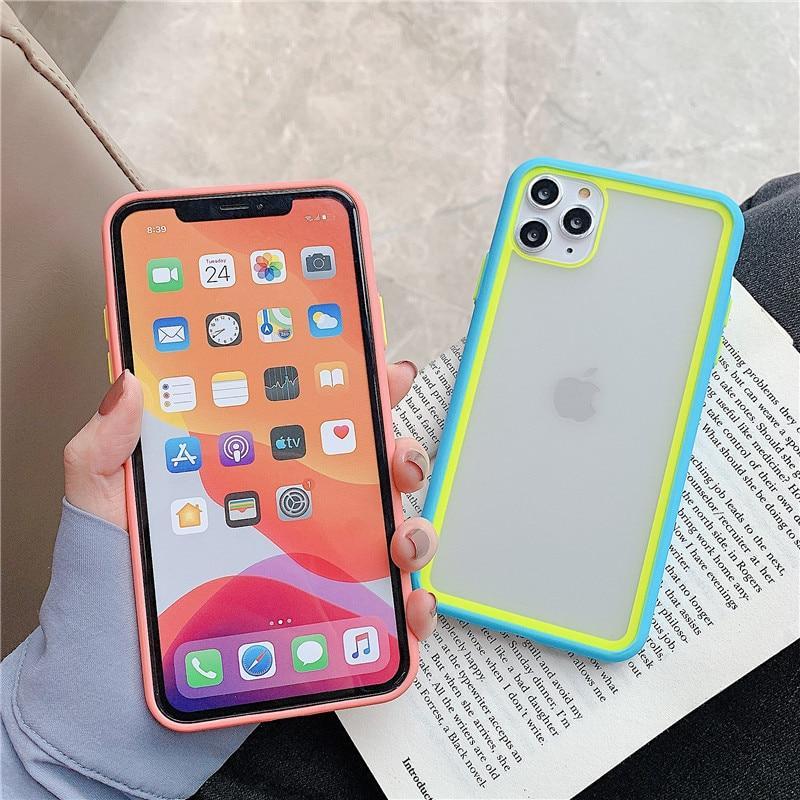 Clear Splicing Candy Color Case-xinru