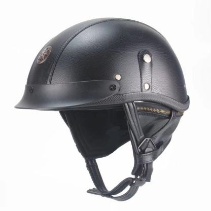 Leather Vintage Motor Helmet-xinru shop