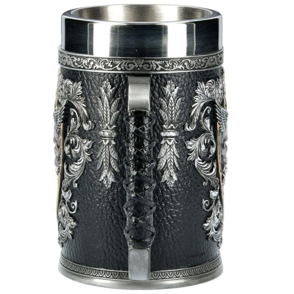 Viking 3D Warrior Skull Eagle Winged Sword Beer Mug Stein Tankard 更新-xinru