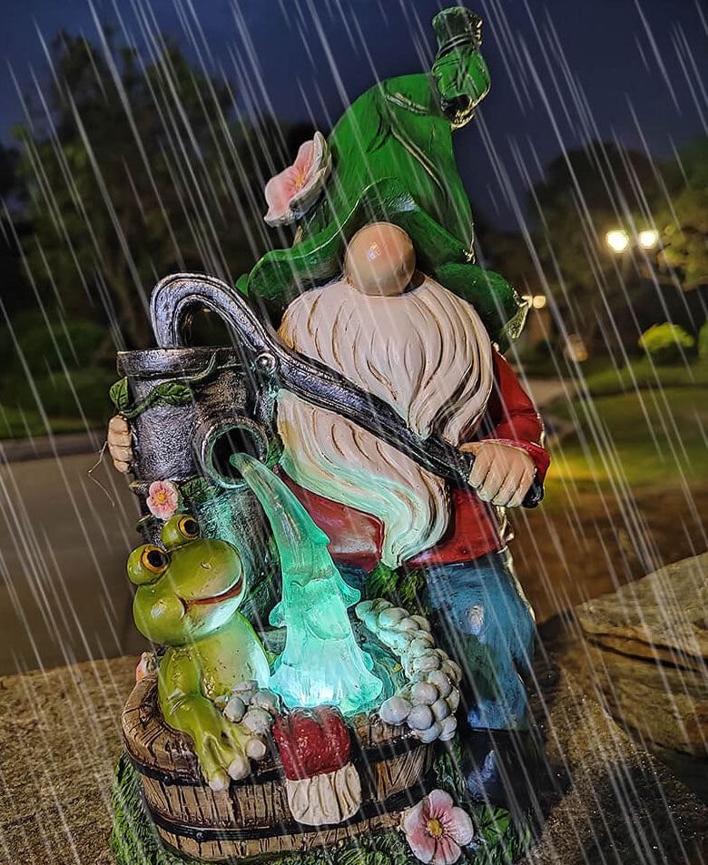 Solar Resin Dwarf Garden Ornament Waterproof Decorative Light-xinru