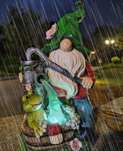Solar Resin Dwarf Garden Ornament Waterproof Decorative Light-xinru