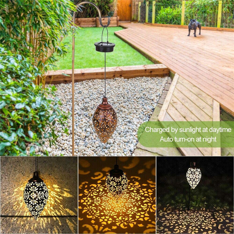 Hanging Metal Waterproof Solar Garden Light Garden Decoration-xinru