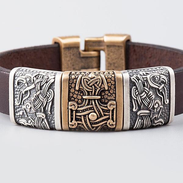 Mjolnir and Ravens Wristband-xinru shop