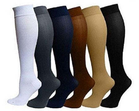 Gradient Compression Socks Knee High Support Stockings 9 Colors-xinru