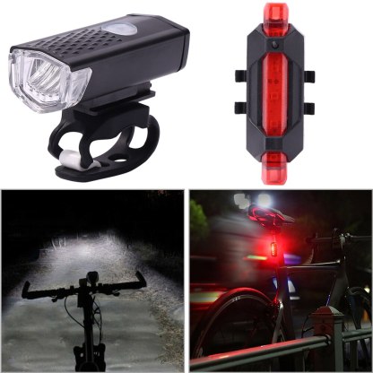 USB Rechargeable Waterproof Bike Light Flashlight-xinru