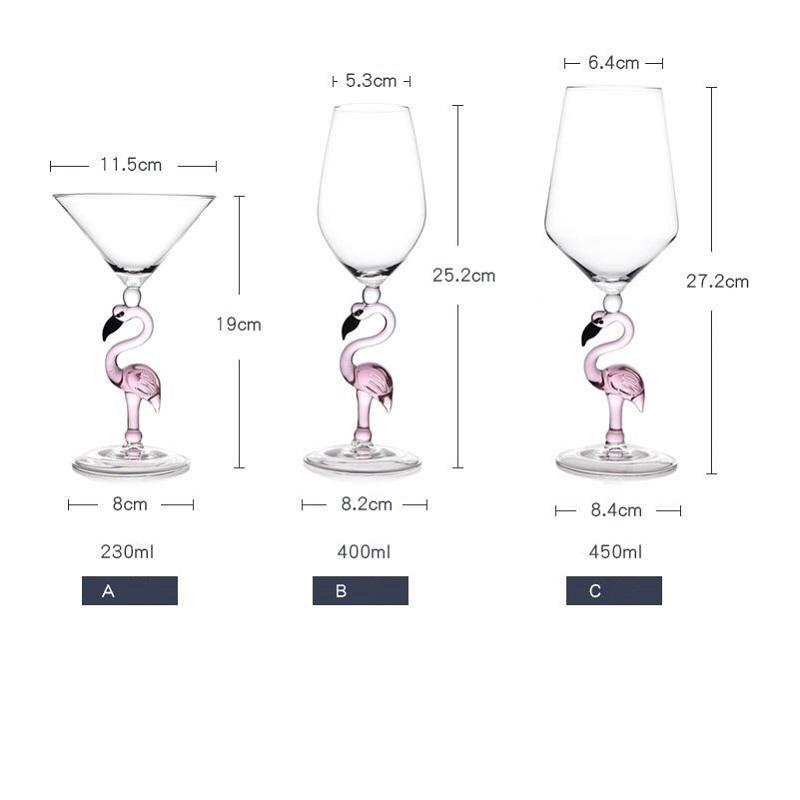Creative Flamingo Wine Glasses Durable Goblet Set-xinru
