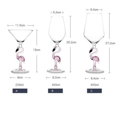 Creative Flamingo Wine Glasses Durable Goblet Set-xinru